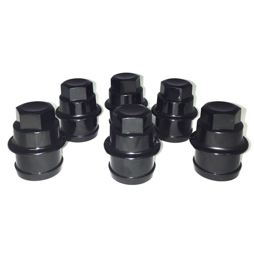 6 BLACK Lug Nut COVERS CAP For 19992013 Sierra Silverado FULL SIZE