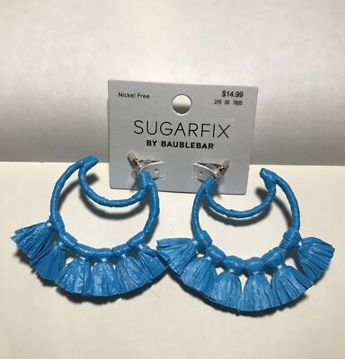 New SUGARFIX by BaubleBar Crescent Moon Blue Crepe Paper