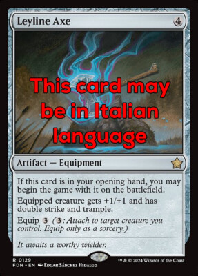 MTG LEYLINE AXE FOIL EXC - AXT DER LEYLINE 129 - FDN - MAGIC