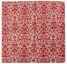 Wholesale Lot of 3 Damask Pattern Red White 22"x22" 100 Cotton Bandanna