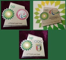 BP London 2012 OLYMPIC PARALYMPIC OFFICIAL  PARTNER TEAM PIN BADGES