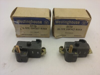 WESTINGHOUSE 0T2D CONTACT BLOCK OIL -TITE (LOT OF 2) NIB