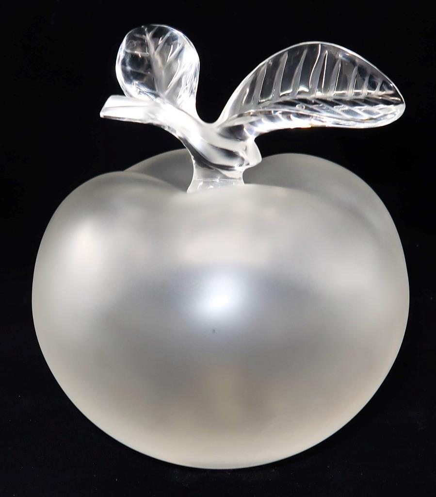 Lalique Frosted Crystal Nina Ricci GRAND POMME Large Apple Perfume