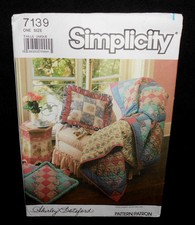 Simplicity QUILTED PATCHWORK SQUARES Quilt Pattern Templates 7139 Botsford FF