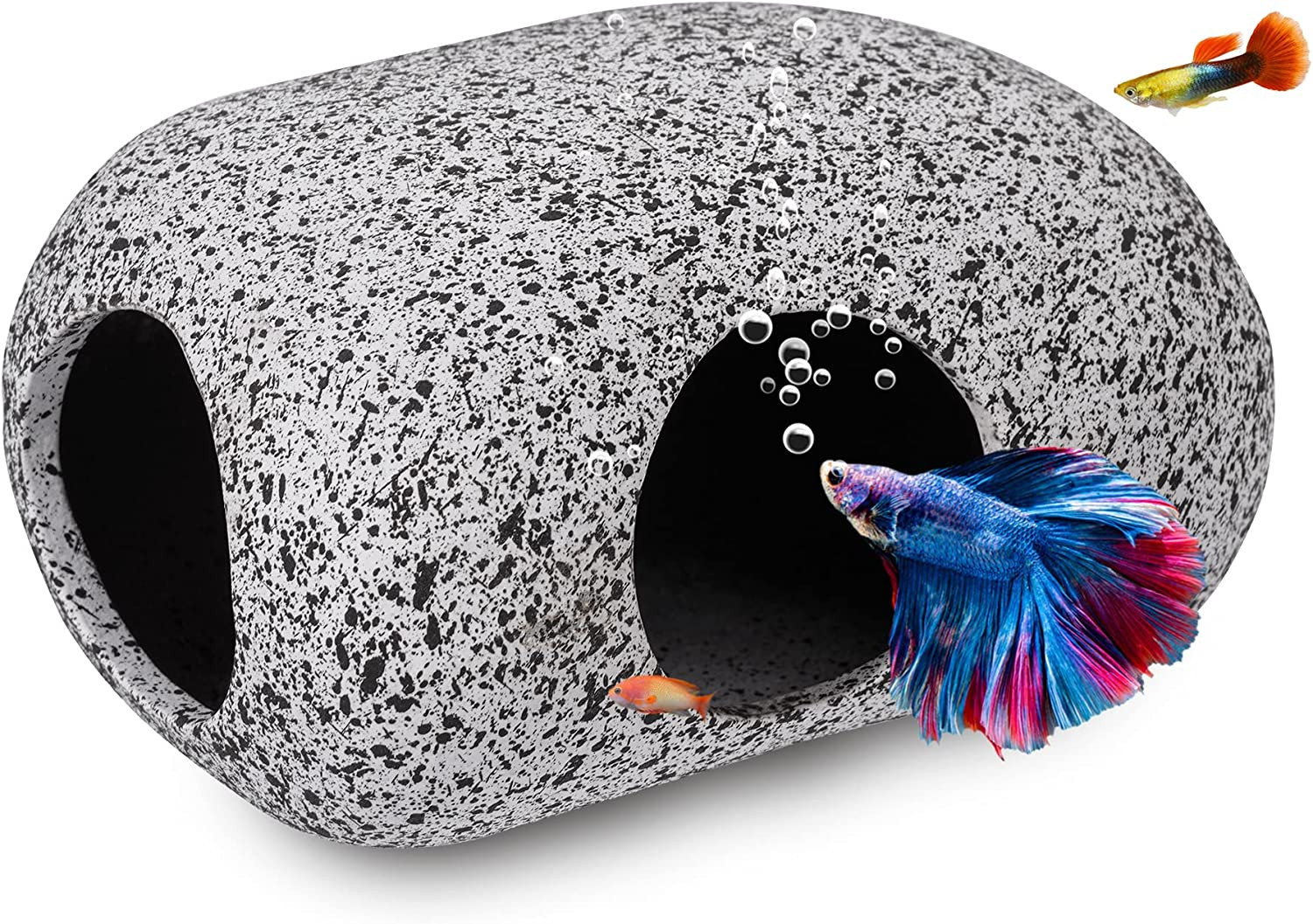 Aquarium Decorations Cave Betta Fish Tank Accessories Rock Cave Decor for Shrimp