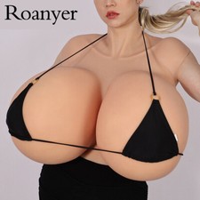 Roanyer Silicone Large Z Cup Breast Forms Fake Huge Boobs for crossdresser