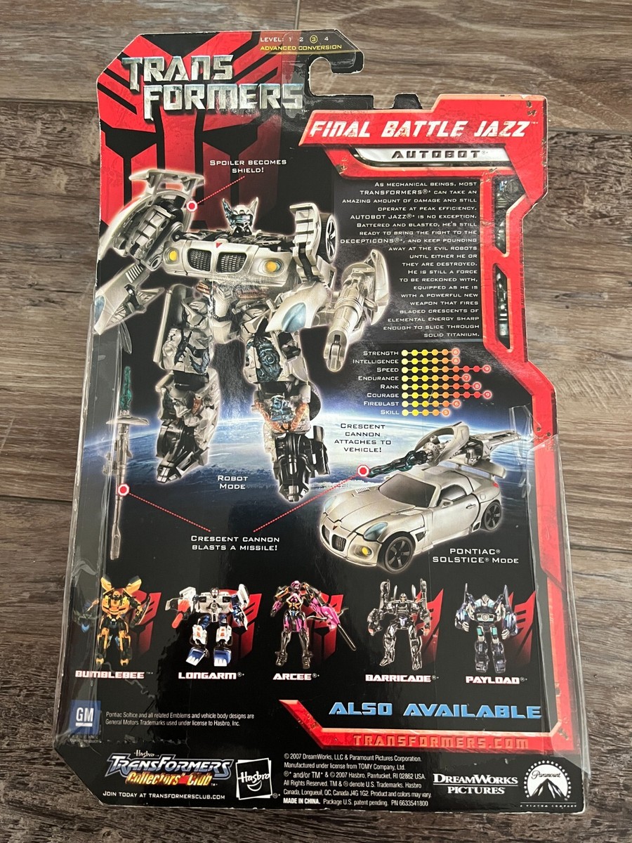 Transformers Movie Final Battle JAZZ Hasbro 2007 Automorph Transformers Movie Final Battle JAZZ Hasbro 2007 Automorph