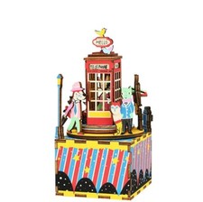 Rolife Phone Booth 3D Music Box And Ferris Wheel DIY Craft Kits One of Each NEW