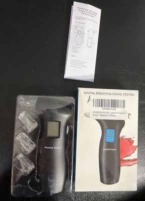 Portable Breathalyzer Tester  Professional Home Breathalyzer in Black NEW