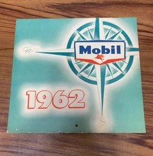 Vtg 1962 Mobil Oil Gas Company Calendar Pegasus Fair Condition