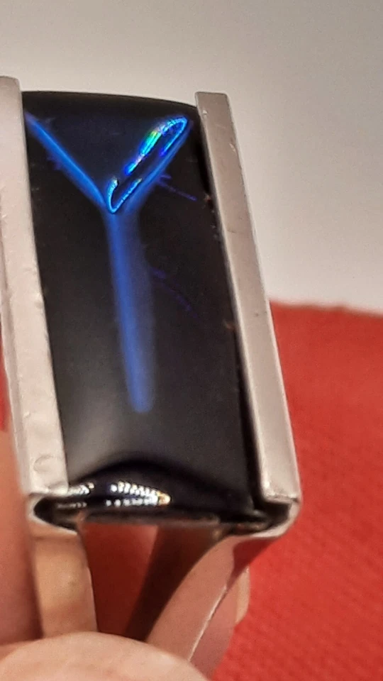 Valeur 295 € Bague Baccarat 2,30 cm Bleu Argent massif 925 SO INSOMNIGHT T 53 - Photo 3/4