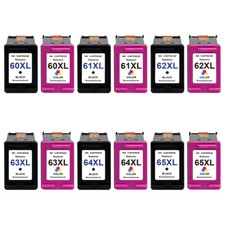 Ink Cartridge for HP 61 XL 63 XL 65 XL ---With New Chip Show Ink .