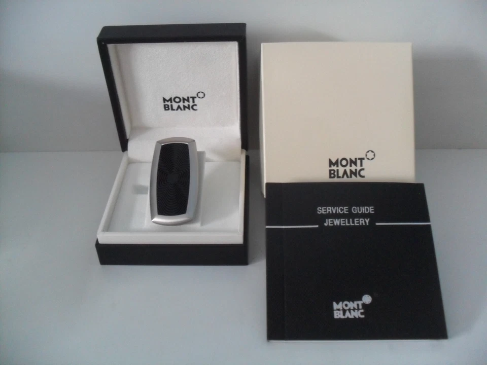 Clip para Dinero Montblanc - Icónico Diseño de Estrella con Incrustación de Goma Acero Inoxidable TOTALMENTE NUEVO Foto 2 de 4