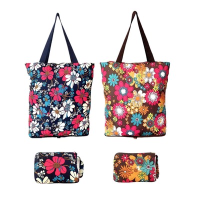 Kitchen Reusable Grocery Shopping Bags Foldable Tote Bag with Zipper Folding ...