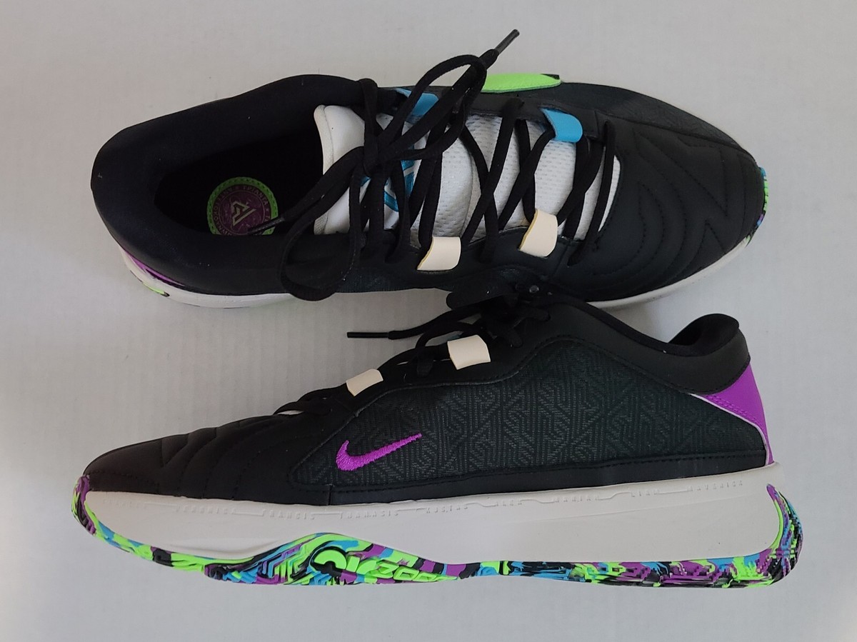 NIKE Giannis ZOOM FREAK 5 Black Green Purple DX4985-002 NEW