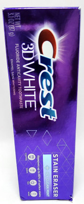 Crest 3D White Stain Eraser Anticavity Icy Clean Mint Toothpaste 3.1 oz - SEALED
