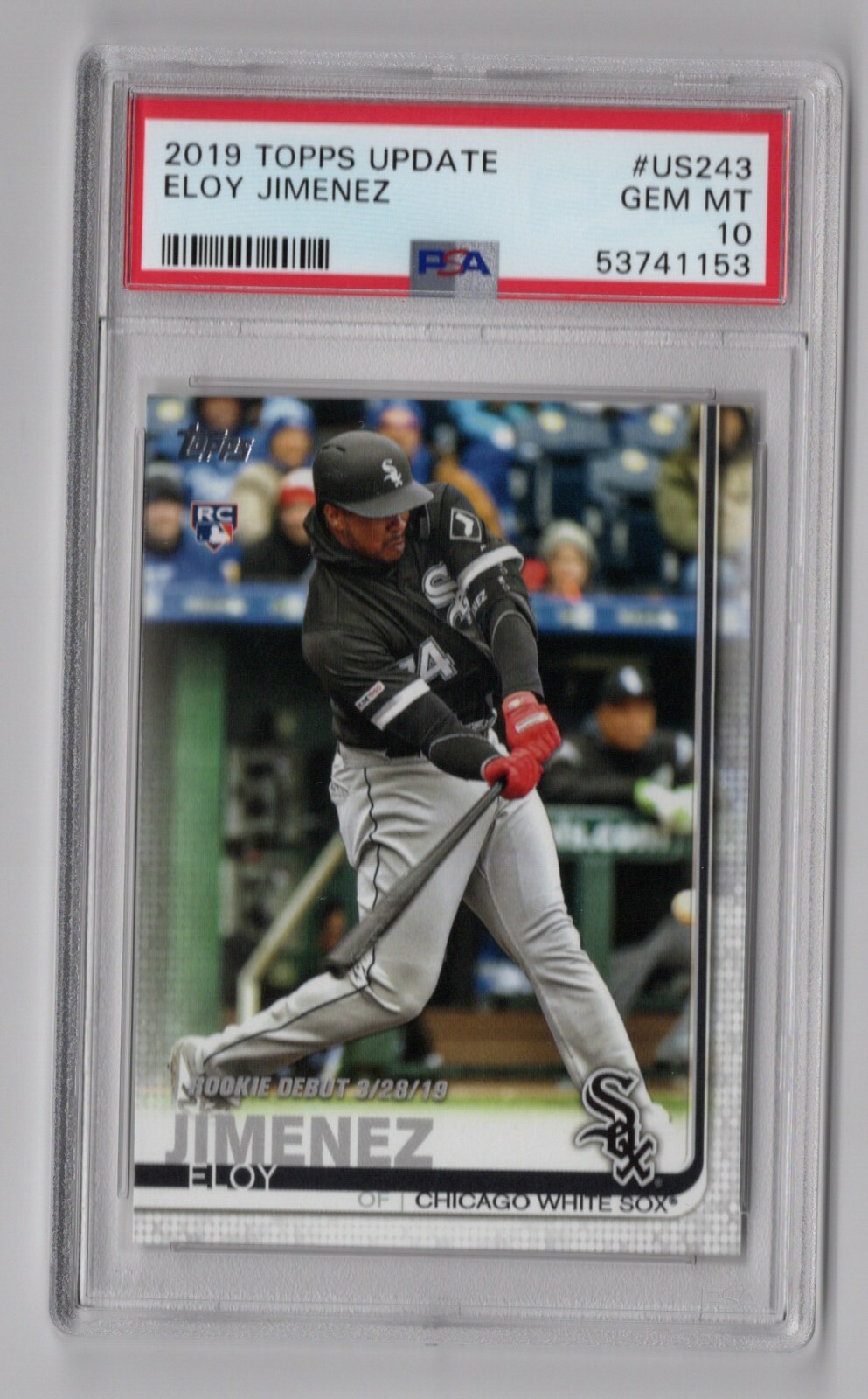 Eloy Jimenez 2019 Topps Update PSA 10 Gem Mint Graded Card Rookie RC #US243