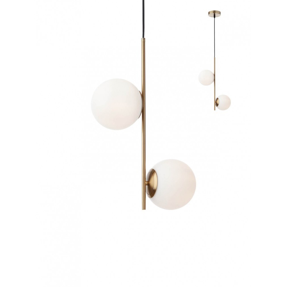 Lampadario Moderno 2 Luci Oro Opaco RD-0802 | Prezzo Imbattibile