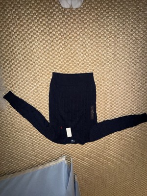 Brooks Brothers Fleece Boys Large Sweater Blue Cotton Knit Contrast Cuffs Collar