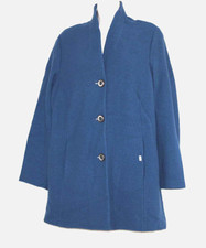 Geiger Austria Vintage Wool Steel Blue Wool Peacoat Jacket Size:40