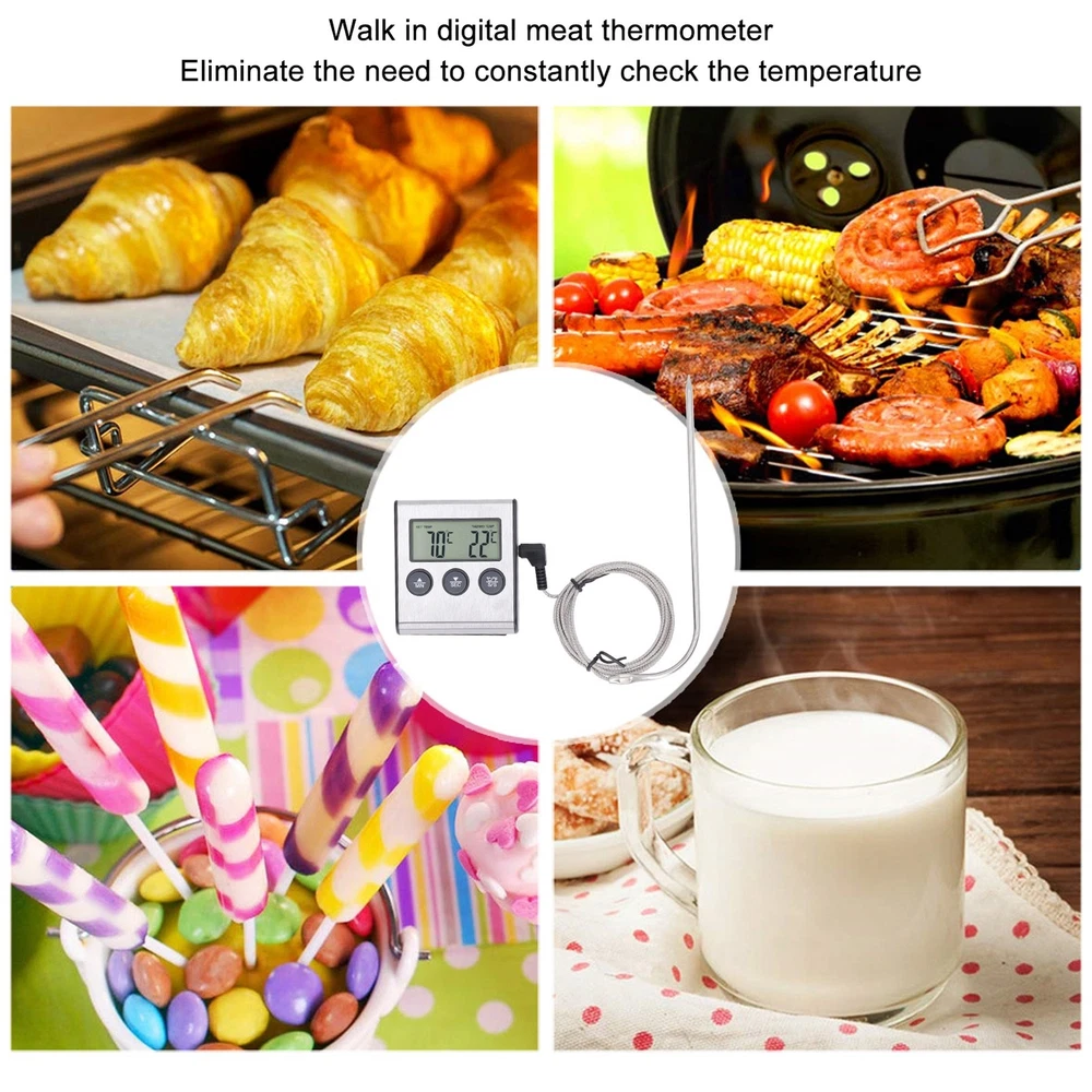 Meat Thermometer Electronic With Probe Digital Oven For Cooking Grilling US Meat Thermometer Electronic With Probe Digital Oven For Cooking Grilling US