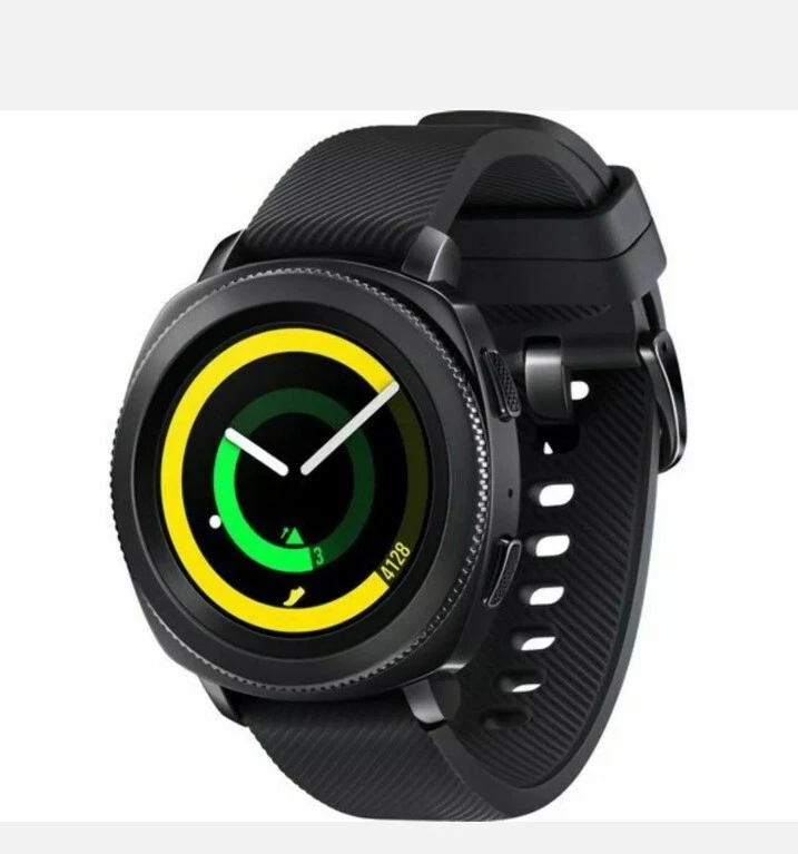 SAMSUNG Gear Sport Smart Watch Fitness GPS Black Silicone Strap SM R600