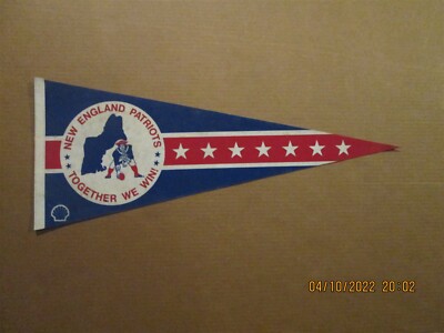 NFL New England Patriots Vintage Together We Win! Team Logo Football Pennant