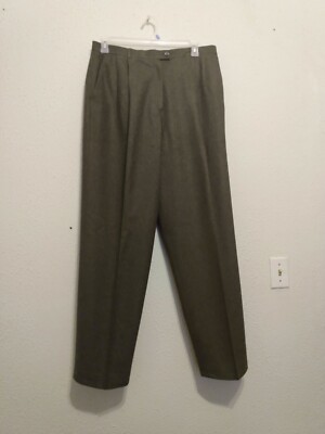 Valerie Stevens Pure Wool Women's Dark Gray Zip Pocket Dress Pant size 16