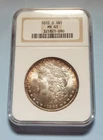 1885 O $1 MORGAN SILVER DOLLAR NGC MS63 NEW ORLEANS UNC BEAUTIFUL TONING #S201