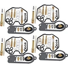 4 Pcs Air Cut Off Valve Set & 4 Carburetor carb repair kit For Honda 1980 CB650