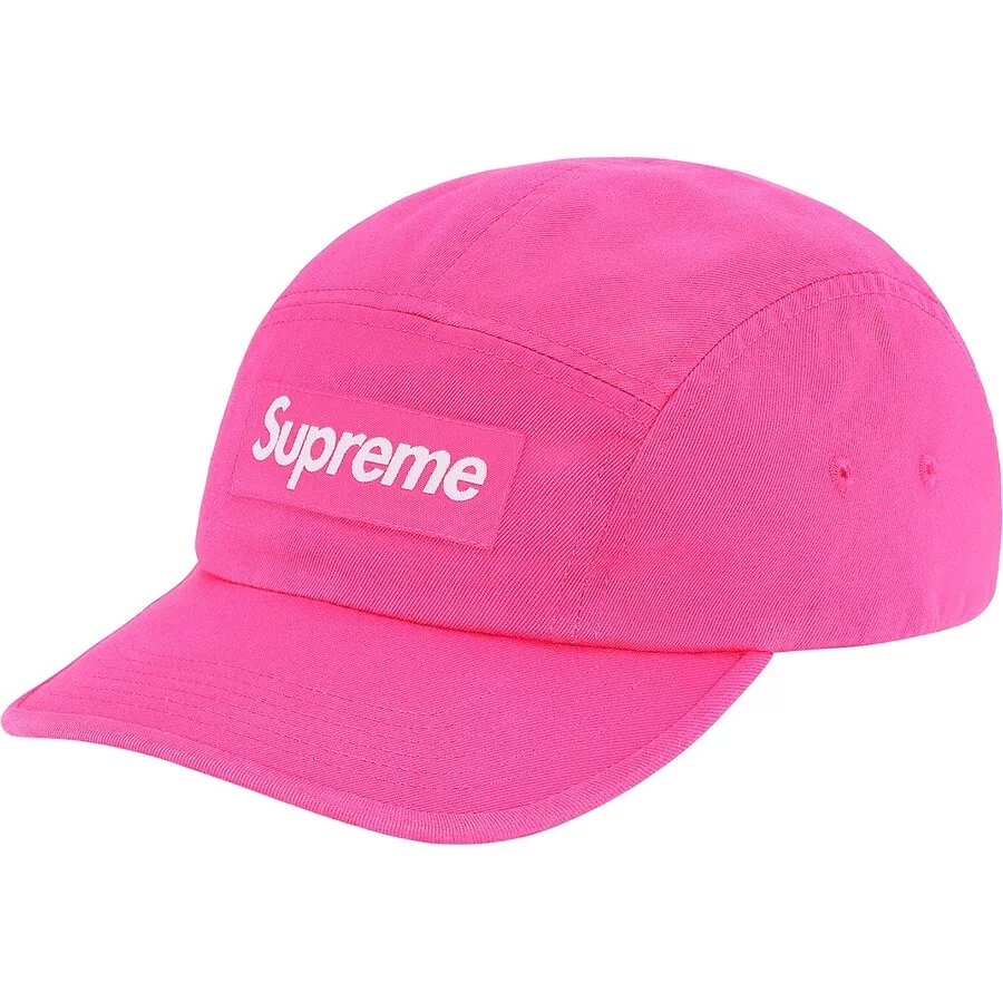 Supreme Washed Chino Twill Camp Cap Slate Pink F/W 20