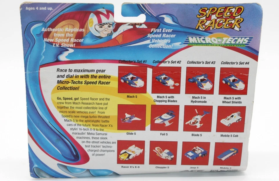Micro-Techs Speed Racer New Adventures Set #1 Mach 5,  Racer X-9, Glide 5 - Image 4 of 4
