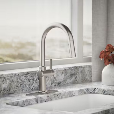 KOHLER Clarus 1-Handle Pull Down Sprayer Kitchen Faucet - Stainless (R30935-VS)