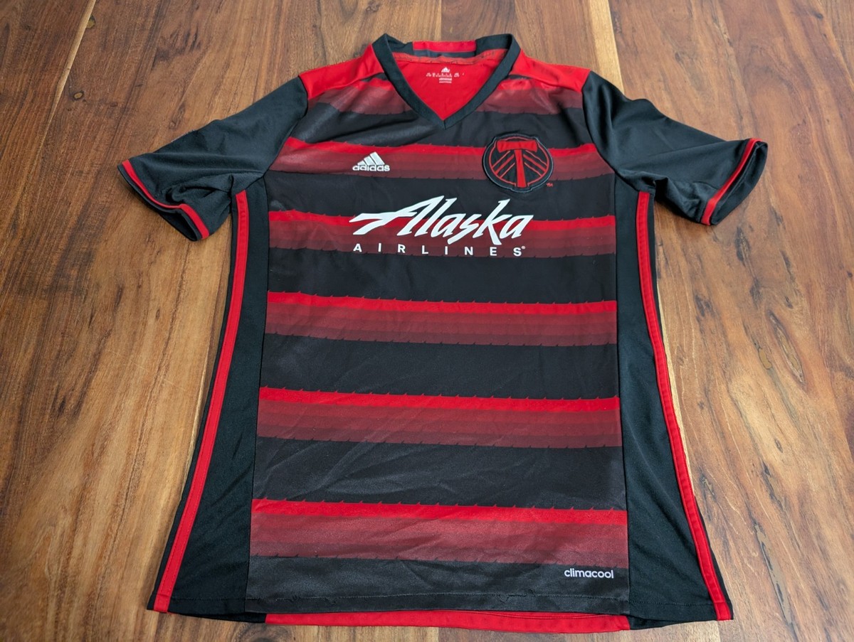 Portland Timbers Adidas Jersey Youth Size XL MLS Soccer Black Red