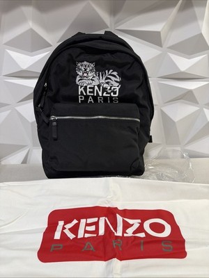 KENZO PARIS EMBROIDERED BACKPACK WHITE TIGER NEW 100%Authentic