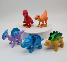 Set Of 5 Toy Hard Plastic Dinosaurs Action Figures