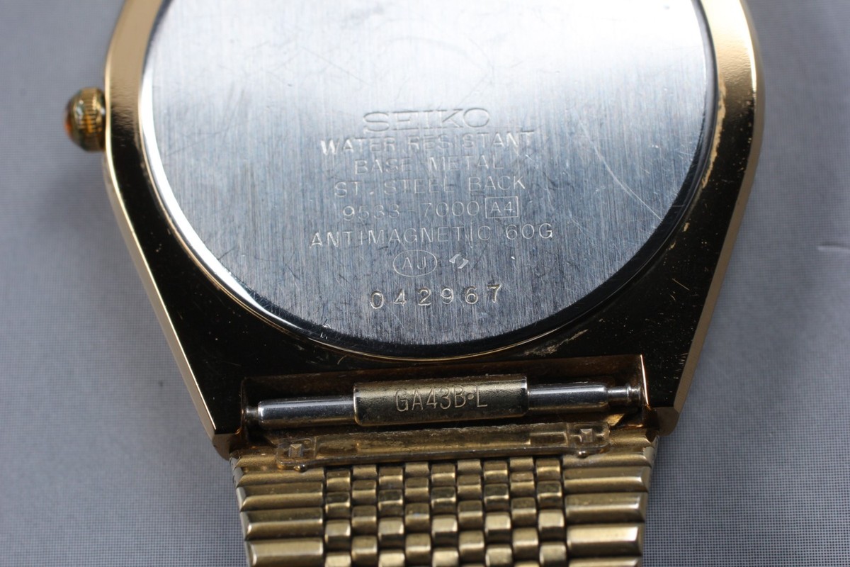 Vintage [Near MINT+] SEIKO Majesta 9533-7000 Gold Day/Date 35mm QZ