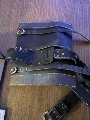 Black Leather Medieval Back Holster For Cosplay