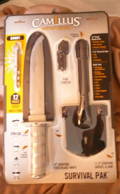 CAMILLUS Knife with Sheath, Shovel, Fire Start, and hand Multitool - Model 20273