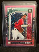 Jackson Chourio 2024 Donruss Optic Rated Prospect Pink Velocity #77/79 - Brewers
