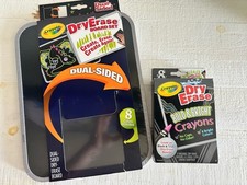 Crayola Dry Erase Crayon Board Set With 8 Crayons Eraser Mitt and Sharpener NEW
