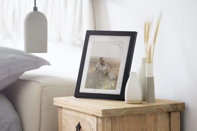 Frame Company Allington Buche Bilderrahmen mit cremeweißer Halterung, 12x12 für 8x8