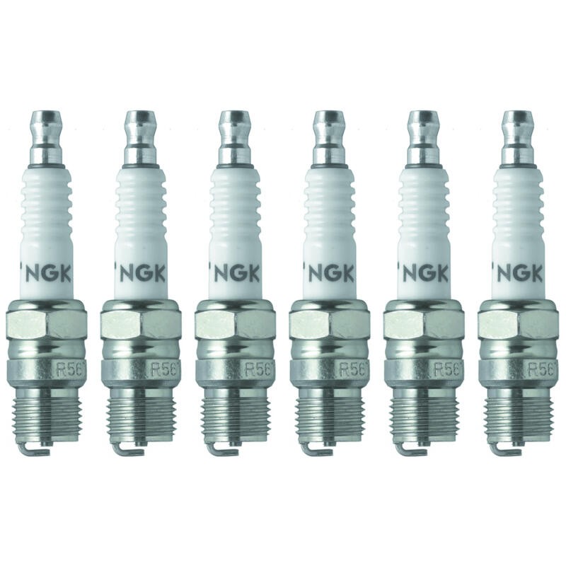 NGK Spark Plug 3442 6-PACK V-Power R5673-9 14mm Copper/Nickel, Tapered, 9