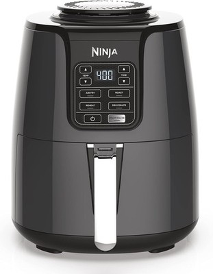 Ninja 4 qt Basket Air Fryer Black Gray Digital Controls for Dehydrate Roast
