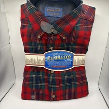Pendleton Men's Long Sleeve Wool Shirt - Made in USA - Medium Umatilla Fabric
