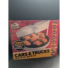 Waffle Wow Mini Car Waffle Maker Kids Make 7 Fun Different Race Cars Trucks NEW