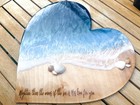 Ocean Resin Heart Wall Art Christian Faith Decor Handmade 12” x 12” — photo 6