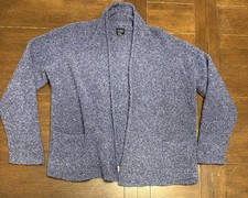 Eileen fisher size Medium merino wool Purple Open cardigan two pockets NWOT