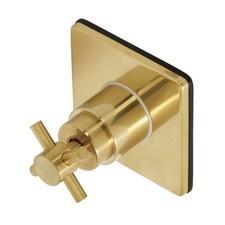 Kingston Brass KS3047DX Concord Three-Way Valve with Trim Kit, Brushed Brass
