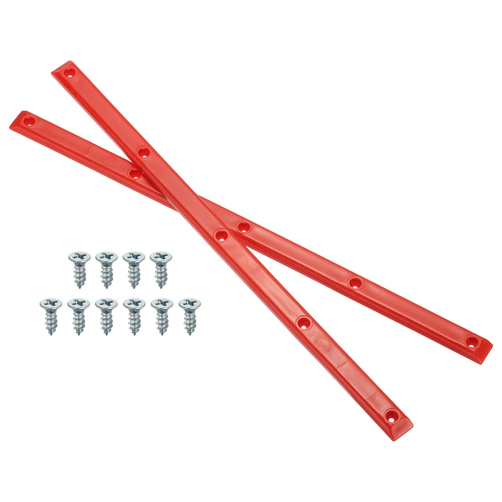 1 Pair Rib Bones Rails, Stable and Flexible Skateboard Rails for Deck(Red)